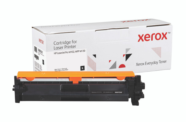 Black Standard Yield Everyday Toner from Xerox, replacement for HP CF217A Yields 1,600 pages