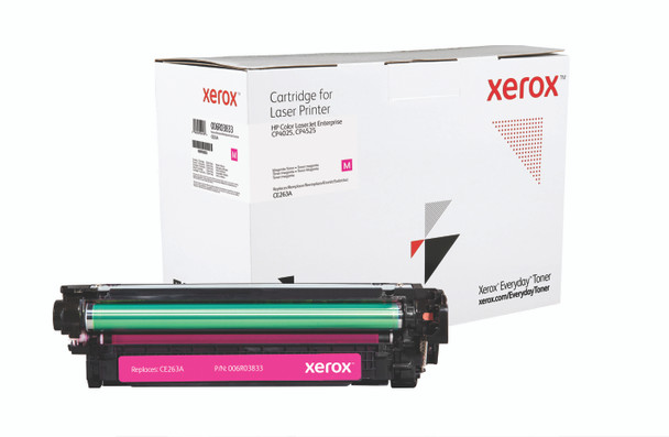 Magenta Standard Yield Everyday Toner from Xerox, replacement for HP CE263A Yields 11,000 pages