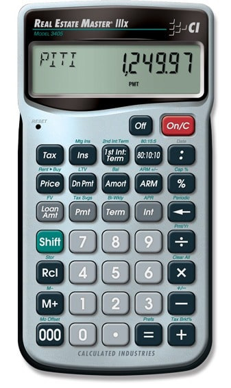Real Estate Master IIIx Calculator 3405 - Monroe Systems for Business