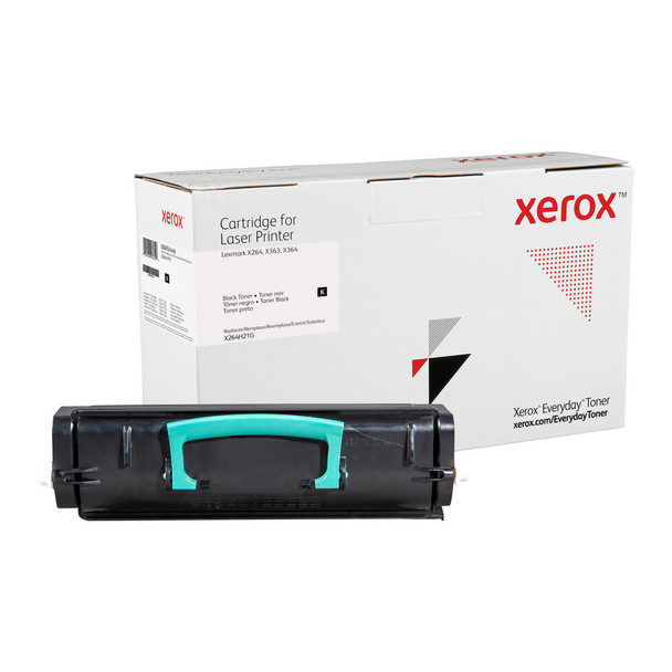 Everyday Black Toner compatible with Lexmark X264H11G, High-Yield