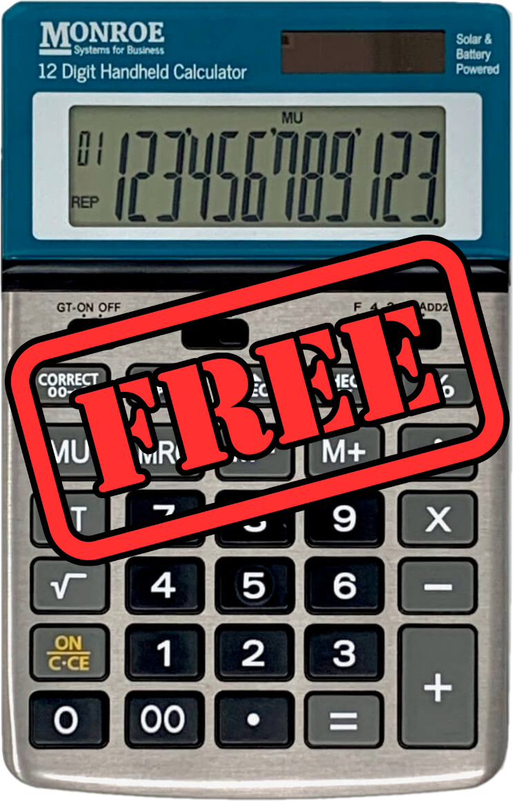 Monroe Handheld Calculator