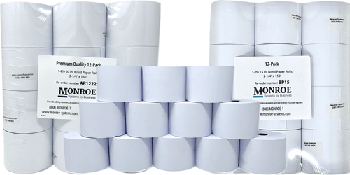 Monroe Printing Calculator Tape Rolls