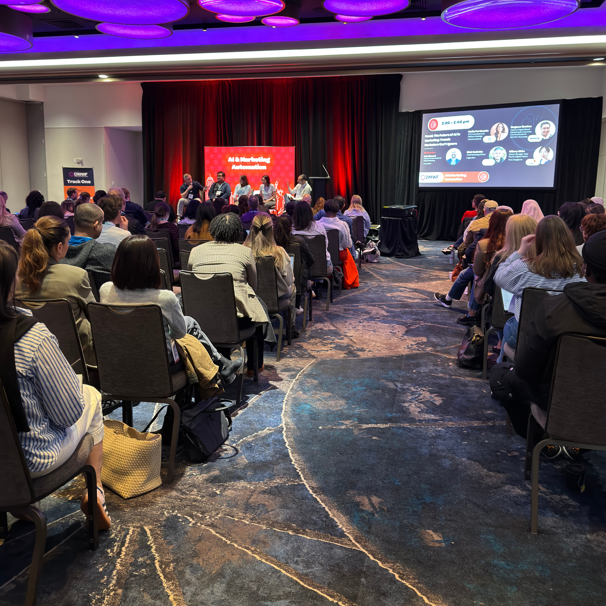 A panel discussion in the conference room at DMWF 2025