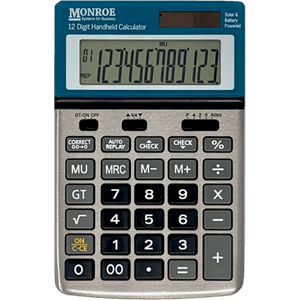 Monroe handheld check and correct calculator