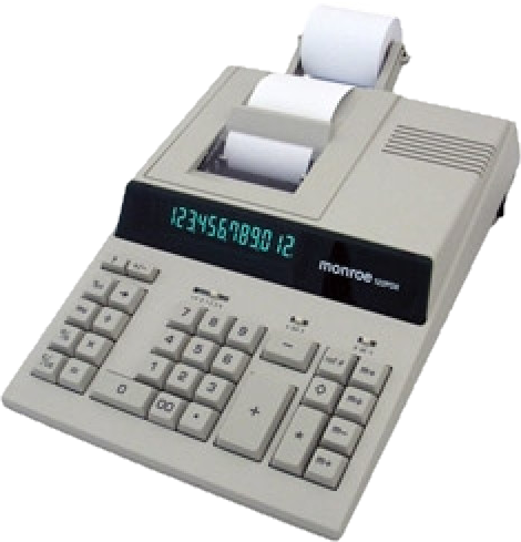 Monroe 122PDII Medium-Duty Printing Calculator