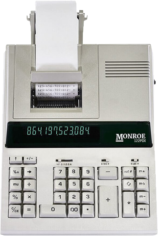 Monroe 122PDX Medium-Duty Printing Calculator Monroe 122PDX Medium-Duty Printing Calculator