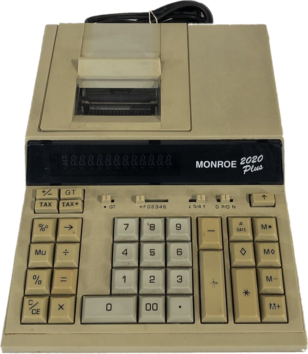 Monroe 2020Plus Medium-Duty Printing Calculator Monroe 2020Plus Medium-Duty Printing Calculator