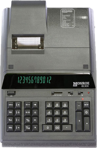 Purchase the Monroe 8130X Heavy-Duty Printing Calculator Here! Purchase the Monroe 8130X Heavy-Duty Printing Calculator Here!