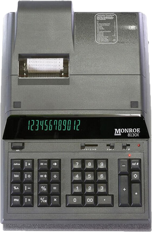 Monroe 8130X Heavy-Duty Printing Calculator Monroe 8130X Heavy-Duty Printing Calculator