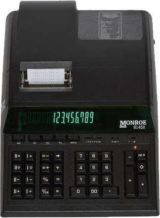 Purchase the Monroe 8145X Heavy-Duty Printing Calculator Here! Purchase the Monroe 8145X Heavy-Duty Printing Calculator Here!