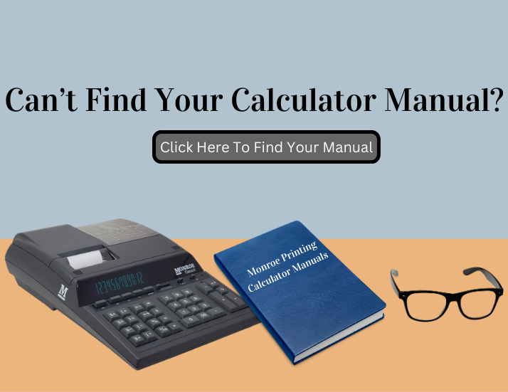 Monroe Printing Calculator Manuals