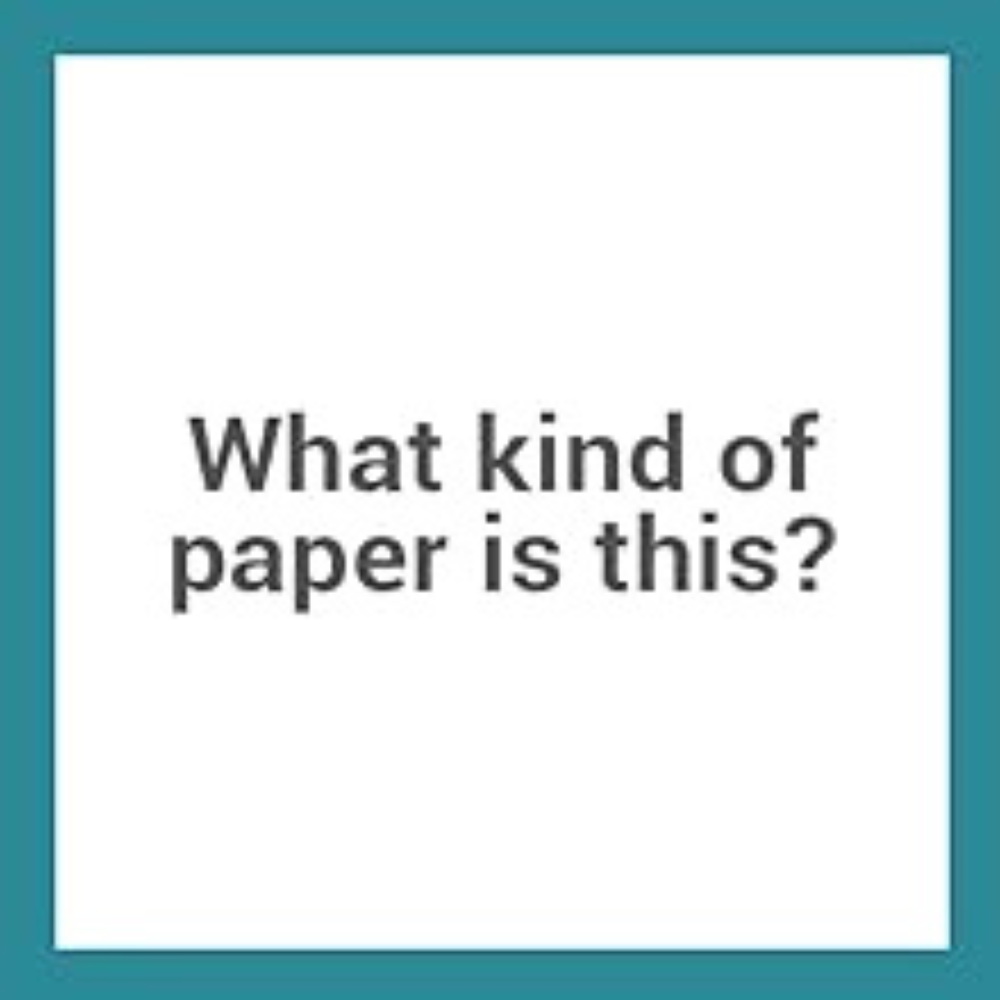 What kind of paper is this?