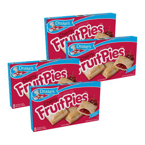 Drake's Cherry Fruit Pies, 4 Box Bundle - Monroe Systems for Business