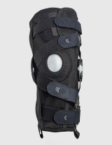 Unloader knee support offering targeted stability for mild to moderate unicompartmental osteoarthritis.