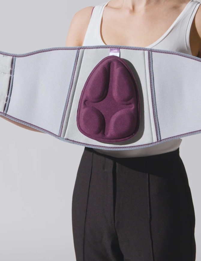 Interior view of Push care Back Brace with soft pressure pad for targeted lower back support and enhanced comfort.
