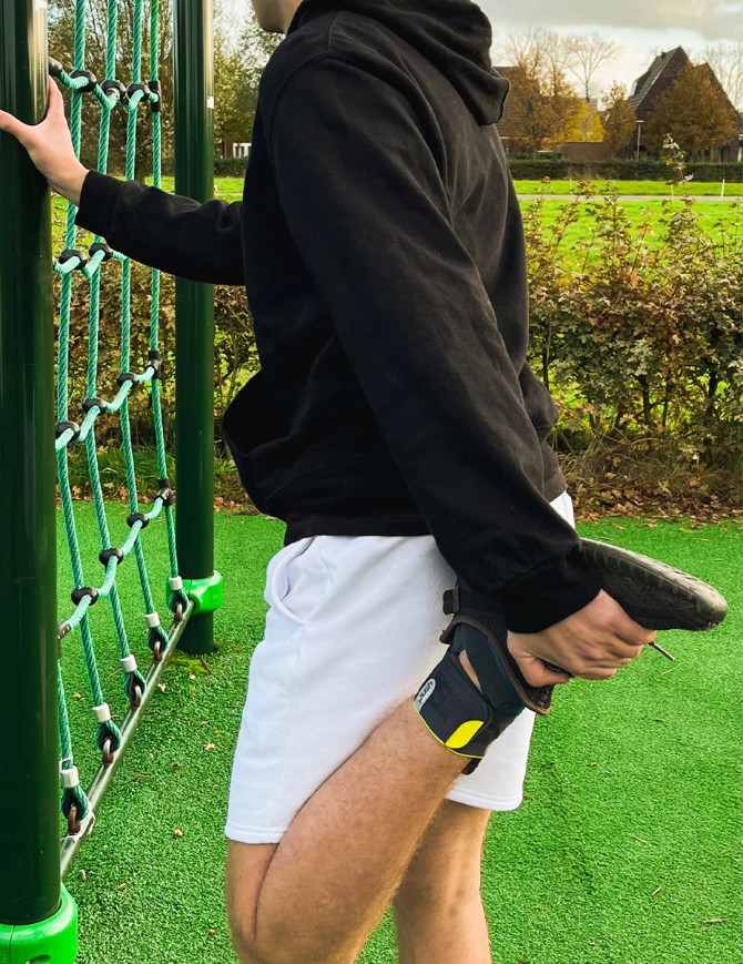 Designed to reduce the risk of ankle sprains during competitive soccer