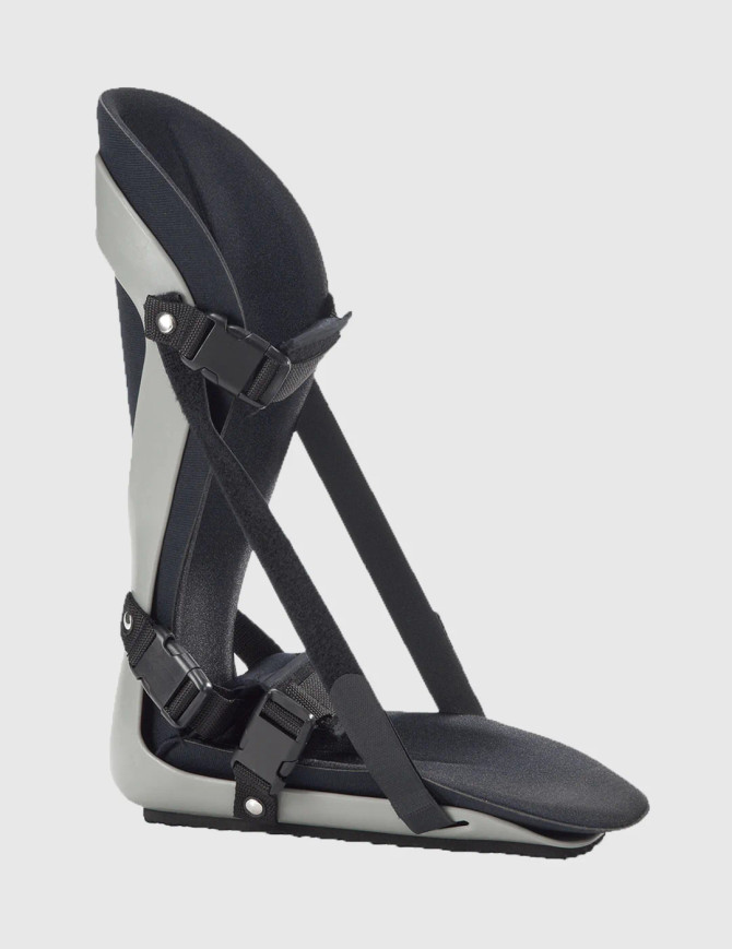 Conwell Medical night splint designed to support plantar fasciitis and heel pain by maintaining gentle dorsiflexion during sleep