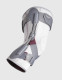 Detailed close-up of knee cap padding and hinge structure providing medial and lateral knee stability.