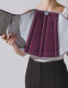 Front view of the Push med Back Brace opened flat, revealing cushioned inner panels and structured support zones for comfortable lower-back compression.
