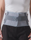 Front view of the Push med Back Brace worn over clothing, highlighting adjustable straps, anatomical fit, and compression for lower-back stability.