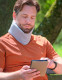 Lifestyle image of Push med Neck Brace offering stable and comfortable cervical support for everyday use during recovery from neck injury.