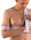 Push med Shoulder Brace Plus providing shoulder immobilisation and arm support, shown fitted across chest and shoulder to stabilise the joint during recovery from injury or surgery.