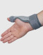 Side view of the Conwell Medical plastic thumb splint highlighting rigid shell design and stabilising structure