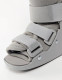 Close-up of forefoot section showing soft lining and hook-and-loop straps for a secure and comfortable fit.