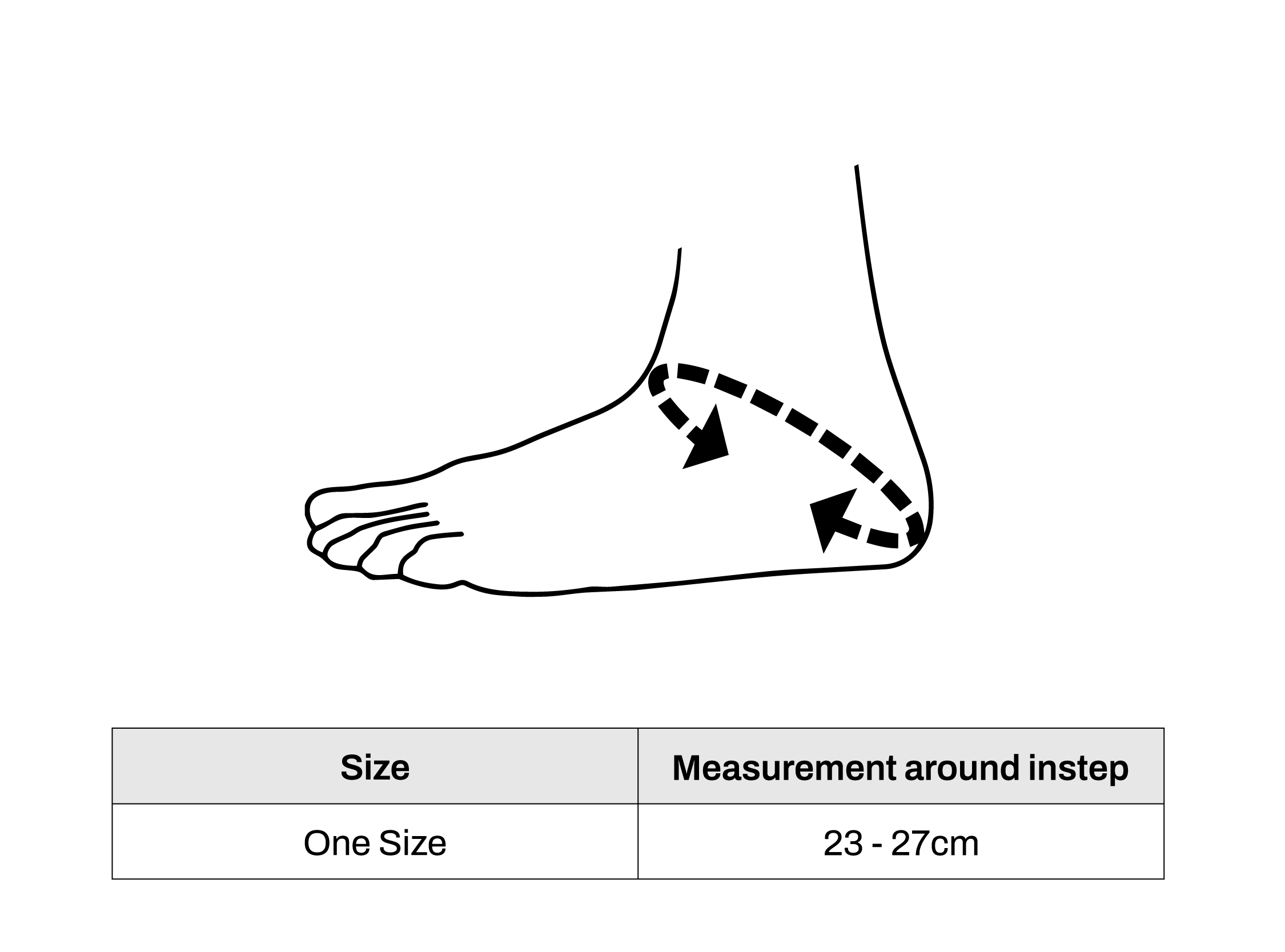 Ankle Size Chart