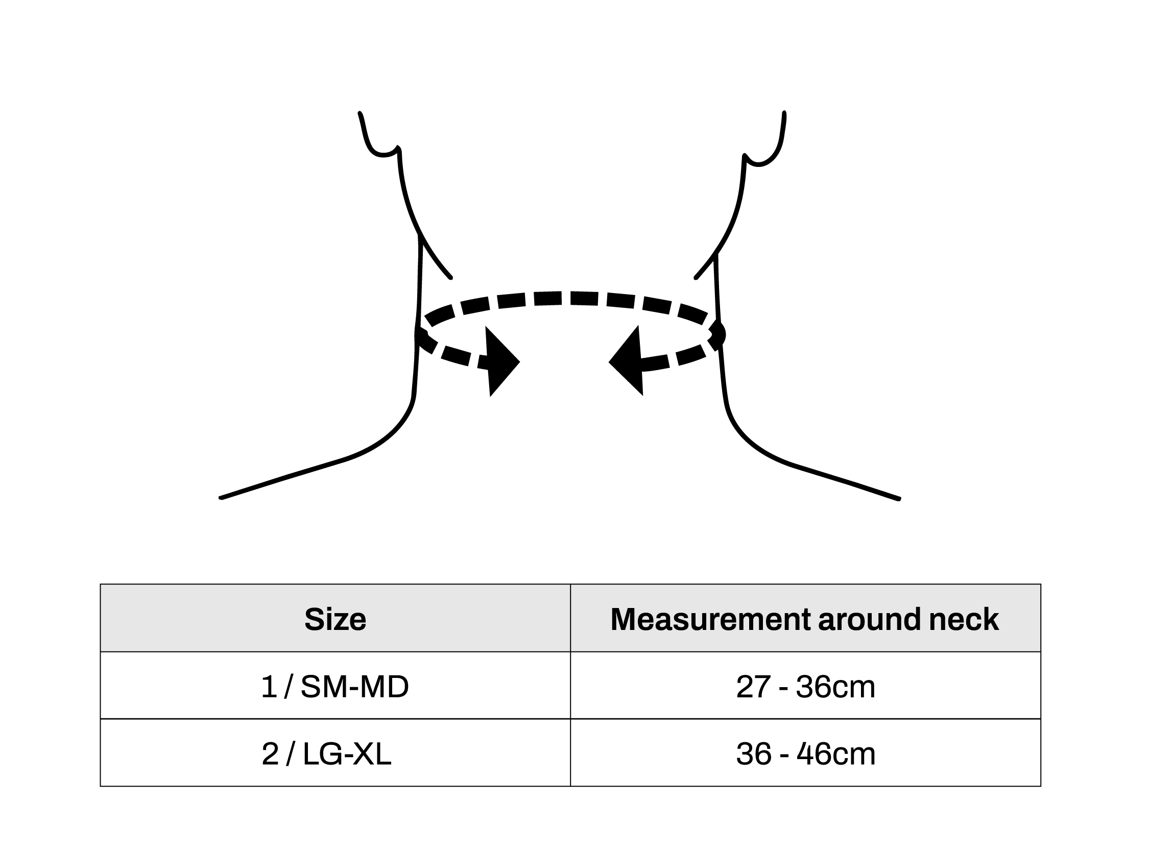 Neck Size Chart