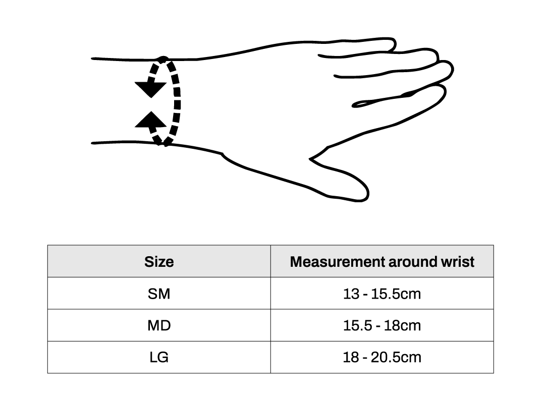 Push Sports Wrist Size Guide