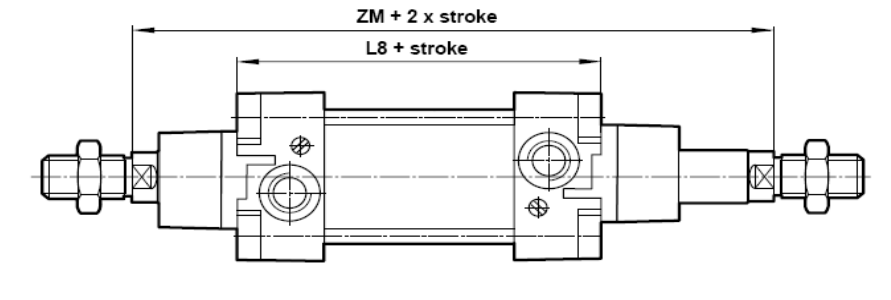 ISO 6431 Through Rod Tie Rod Design