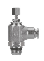 Flow Control (Needle Valve), Knob, Metal Release Collet 1/8" Tube x 10-32 UNF - 89978-02-32