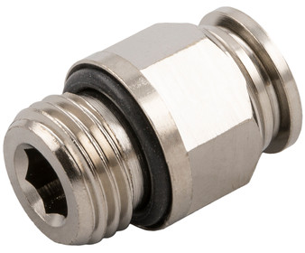 Straight Male Metal Release Collet 8mm (5/16") Tube x 1/2" BSPP - 57020-8-1/2