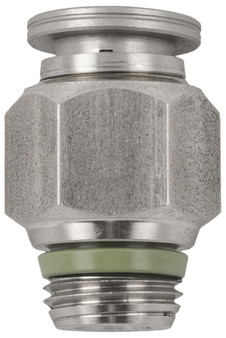 Stainless Steel (FKM Seal) Straight Male 1/2" Tube x 1/2" Swift-Fit - 60000-08-08