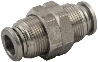 Stainless Steel (FKM Seal) Bulkhead Union 12mm Tube - 60050-12