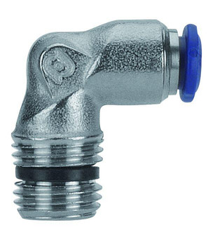 Fixed Male Elbow 1/4" Tube x 1/8" NPTF - 88100-04-02