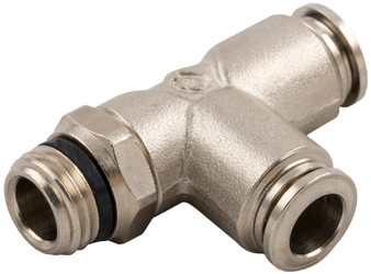 Swivel Male Run Tee Metal Release Collet  3/8" Tube x 1/2" Swift-Fit - 89222-06-08