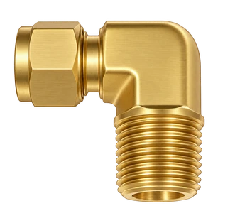 DLN brass compression fitting — representative colored series image; dimensions vary by model.