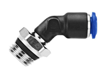 Composite 45 Degree Swivel Elbow 3/8" Tube x 3/8" Swift-Fit - 85170-06-06