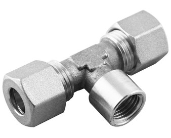 Cmp Fem Br Tee 4mm x 1/8 BSPP (Brass) - 13240-4-1/8