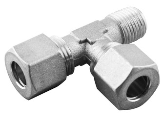 Cmp Run Tee 8mm x 3/8 BSPT (Brass) - 13230-8-3/8