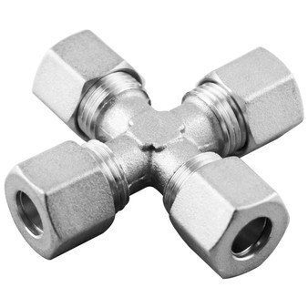 Compression Union Cross 10mm (Brass) - 13510-10