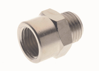 1/4 Ml BSPP x 1/4 Fm BSPP Adp w/Cen Hex - 2050-1/4-1/4