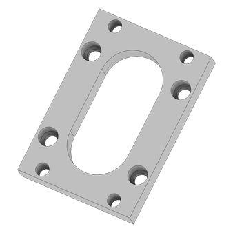 D05 Vertical Steel Mounting Flange - 185-D05MKV