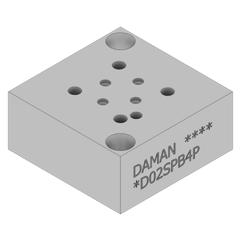 Aluminum Valve Subplate - AD02SPB4P
