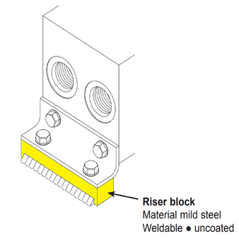 Weldable Steel Riser Bracket - 185-700RU