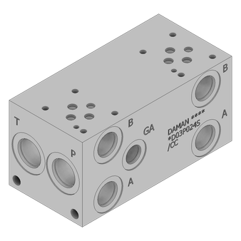 Aluminum Valve Manifold - AD03P024S/CC