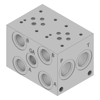 Aluminum Valve Manifold - AD03S022S/C