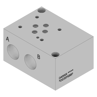 Aluminum Valve Subplate - AD03SPSB8P